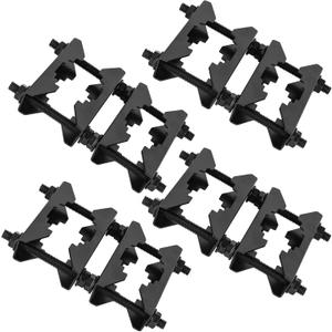 Antenna Mast Clamp 2 inch Pole to Pole Mounting Kits Heavy Duty Mast to Mast Bracket (4 Pack, L)