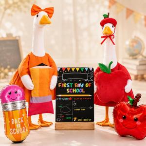 Back to School Goose Outfit Porch Decoration Balloons, Cute