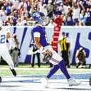 Jaxson Dart New York Giants Quarterback Touchdown Celebration 8x10 Photo Poster | NFL Licensed Wall Art | Football Memorabilia for Giants Fans | Sports Decor for Man Cave, Office, or Bedroom
