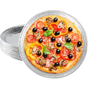 Pack of 12 Disposable Round Foil Pizza Pans, Round Aluminum Foil Pans Large Serving Trays for Pizzas, Giant Size Chocolate Chip Cookie Cake Tin Size: 12 Inch