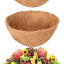 3 x Legigo 3 Pack 8 Inch Hanging Basket Coco Liners Replacement, 100% Natural Round Coconut Coco Fiber Planter Basket Liners for Hanging Basket Flowers/Vegetables