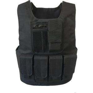 UNIVIVO Kids Tactical Vest Youth Army Costume for Boys Girls 8 10 12 14 Outdoor Airsoft Game (Black, M)