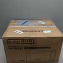 BLACK+DECKER EM720CB7 Digital Microwave Oven with Turntable Push-Button Door, Child Safety Lock, 700W, Stainless Steel, 0.7 Cu.ft