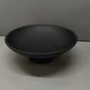 KIVY Concrete Fruit Bowl for Kitchen Counter - Large Decorative Bowl for Home Decor - Modern Key Bowl for Entryway Table - Pedestal Bowl - Fruit Basket for Home Decor - Black Fruit Bowl Decor