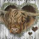 Meothan Highland Cow Diamond Painting Kits for Adults 5D Animal Diamond Art Cow Kit for Adult Beginners DIY Full Drill Round Diamond Gem Art for Home Wall Decor (11.8 * 15.8 inch)