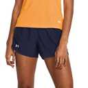 Under Armour Fly By Heathered Shorts, Size: X-Small, Color: (410) Midnight Navy Medium Heather / Midnight Navy / Reflective