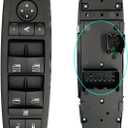Driver Side Master Power Window Control Switch for 2012-2015 Chrysler Town & Country/Dodge Grand Caravan/Ram 1500 2500 12 13 14 15, 2015 Ram 3500 68110867AB 68110867AA