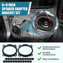 69 Inch Front Door Speaker Adapter Bracket with Foam Baffle Strips, Compatible with Lexus/Toyota/Subaru/Nissan/Scion Select 2002-UP Vehicles, Aftermarket Speaker Mounting Spacer Ring, 1 Pair