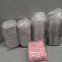 200 Pack 8 oz Pink Square Mini Cake Pans with Lids, Aluminum Foil Square Brownie Baking Cups for Ramekins Muffin Cupcake Wedding Birthday Party