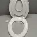 Little2Big Toilet Seat with Built-In Toddler Potty Training Seat, Slow Close, Easy to Install, Made in USA, ELONGATED, White
