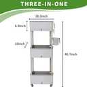 Self-Watering Raised Planter Box with Lockable Wheels,3-Tier Elevated Garden Bed with Visible Water Level Window,Indoor Outdoor Plastic Plant Box for Flowers,Vegetables & Herbs, Plus Size