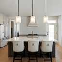 IHENGYANLT 3 Pack Pendant Light Kitchen Island Pendant Lighting, Hanging Light with Frosted Glass Shade, Black Modern Indoor Hanging Lamp