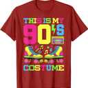 90s Costume 1990s Theme Party Nineties Styles Fashion Outfit T-Shirt (Small)