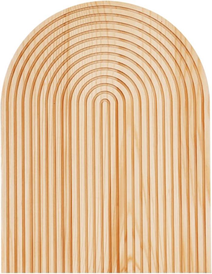Boho Rainbow Arch Tray - Wooden Jewelry Display Trinket Tray - Minimalist Decor Serving Tray - Shelf Decor Photo Props - Neutral Home Decor - Decorative Trays for Coffee Table - Rainbow Decor