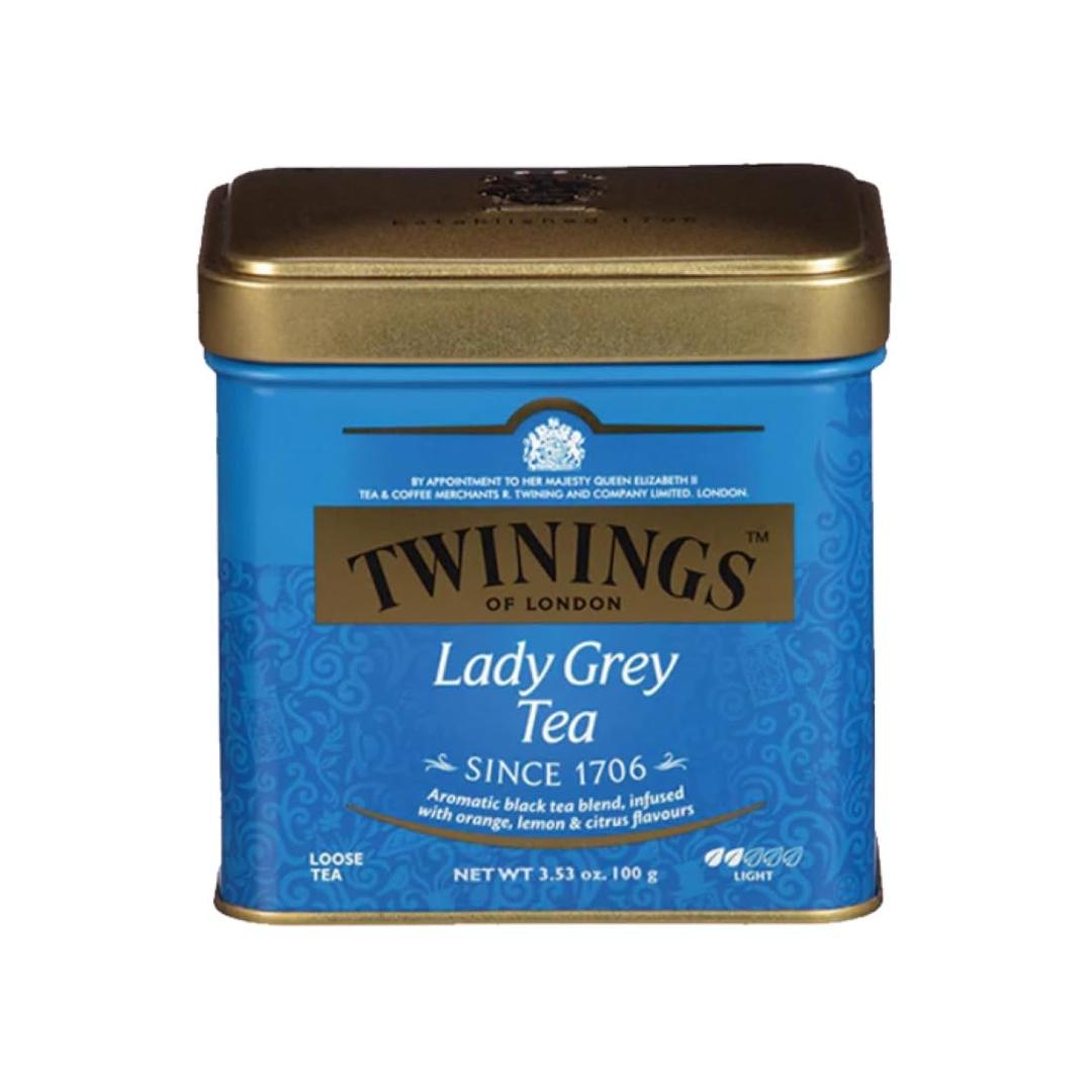 Twinings Lady Grey Loose Leaf Black Citrus Tea, 3.53oz (100g) Tins (6 Pack) (EXP 10/20/27)