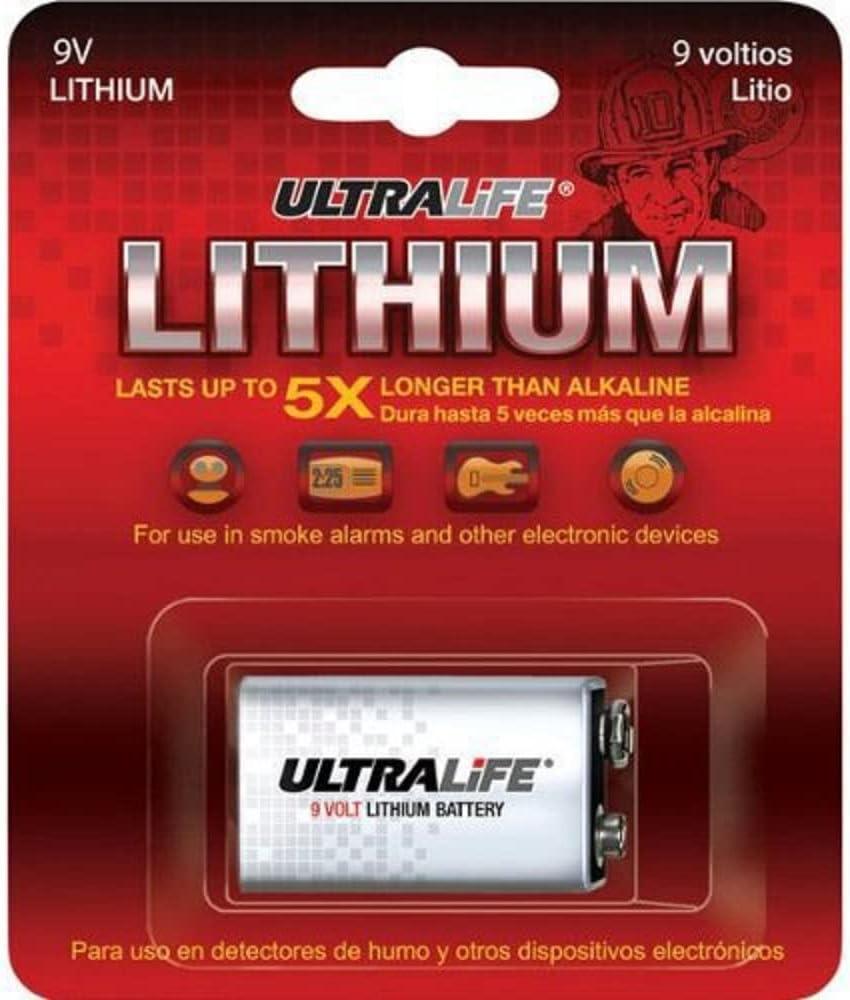 Ultralife U9VL-JPBP Long-Life 9V Lithium Battery