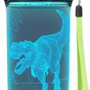 Lightzz Dinosaur Water Bottle, Dinosaur Toys for Boys 5-7 8-12 with 3D Glowing Light, Christmas Gifts White Elephant Gifts for Boys Teens, Light Up Glowing Cup 14 OZ Tritan BPA Free