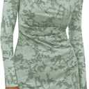 PRETTYGARDEN Women's Fall Bodycon Dresses 2026 Sexy Long Sleeve Ruched Lace Floral Mini Party Dress Tight Club Outfits (Green, XL)