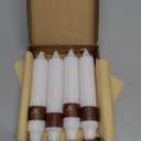 7 Inch Short Taper Candles Candle SticksHandmade Unscented Set of 4 Smokeless Candlesticks Tapered Candle for Wedding Home Decoration(White)