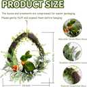 Easter Wreath for Front Door 18 Rustic Moss Bunny Floral Wreath Rabbit Decorations Spring Decor Door Wreath for Home Party Easter Gifts Celebrations