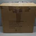 Amazon Basics Classic Puresoft PU Padded Mid-Back Office Chair with Armrest, Height Adjustable, Easy to Assemble, 26"D x 23.75"W x 42"H, Cream