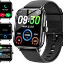 Smart Watches for Men Women Android & iPhone, Alexa Built-in, 1.8" Fitness Tracker with Answer/Make Calls, IP68 Waterproof Fitness Watch,Heart Rate, Sleep, SpO2 Monitor,Pedometer, Black