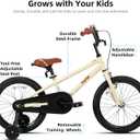 JOYSTAR Kids Bike for Ages 2-12 Years Old Boys Girls, 12-20 Inch BMX Style Kid's Bikes with Training Wheels, Children Bicycle for Kids and Toddler, Ivory