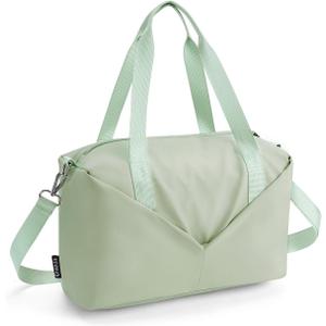 Ceneda Small Gym Bag for Women, 12 inch Mini Gym Bag with Wet Pocket, Lightweight Tote for Gym, Sport, Workout - Green