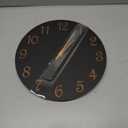 Roymnie Wall Clock 12 Inch, Modern Wall Clocks Battery Operated, Silent Non Ticking Clock Decorative for Living Room, Office, Bedroom, Home, School (Black Gold)