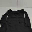 Women Sexy Mini Dress Off Shoulder Long Sleeve A Line Dress Short Formal Dresses Party Clubwear, Black, L