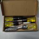 HURRICANE 4 Piece Wood Chisel Set for Woodworking. CR-V Steel Beveled Edge Blades with Safety Caps. Durable PVC High Impact Handle, for Precision Carving & DIY Projects (1/4", 1/2", 3/4", 1")