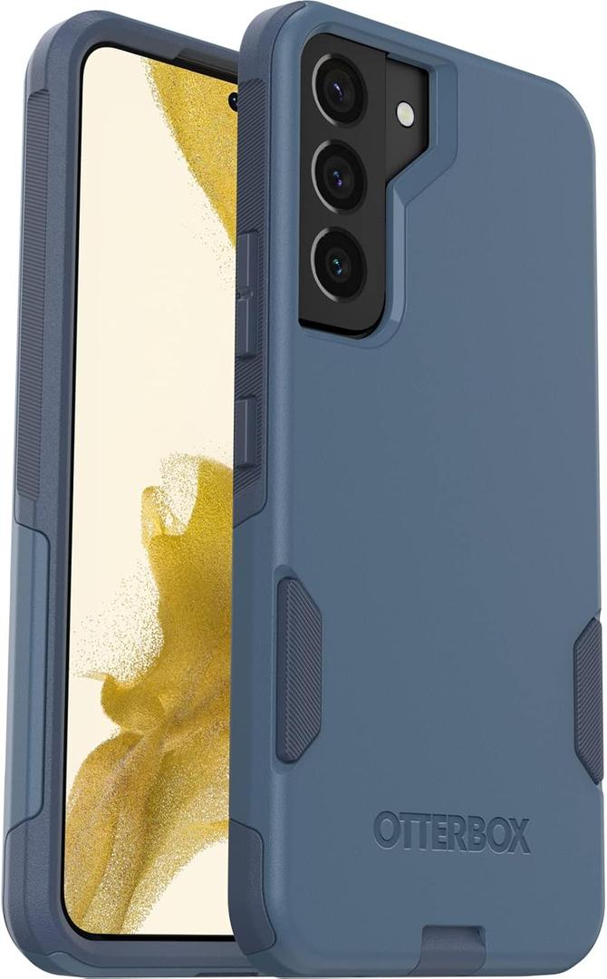 OtterBox Galaxy S22 Commuter Series Case - Rock Skip Way, Slim & Tough, Pocket-Friendly, with Port Protection, Blue