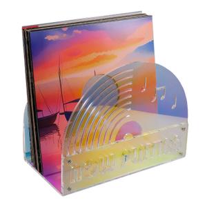 Acrylic Vinyl Record Storage Holder for 75 LPs, Now Playing Display Stand