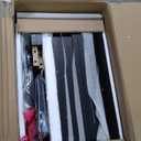 OneBlis LED Nightstands, 17 Inches Night Stand, Modern Bedside Table with LED Lights, High Gloss Surface, End Table with Storage for Bedroom, Black