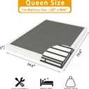 LUMUNANCE Box Spring Queen Size Bed Base, 5-Inch Height Mattress Foundation with Fabric Cover, Box Spring for Queen Bed, Easy Assembly