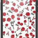 Wildflower Cases - Red Roses Case, Compatible with Apple iPhone 15 Plus | Red, White, Floral, Roses, Trendy, Coquette - Protective Black Bumper, 4ft Drop Test Certified, Women Owned Small Business