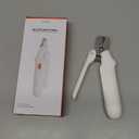 2 in 1 Dog Nail Clippers & Cat Nail Clippers Trimmers for Large Medium Small Dogs Cats Claw Trimmer Quick Sensor and Safety Guard USB Rechargeable Dogs Nail Trimmer with Catcher & 2 LED Lights (White)