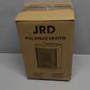 JRD 10inch PTC Space Heater with 80Oscillation, Thermostat, 12h Timer, Fast Heat, Eco Mode, Remote, 1500W Small Quiet Safe Room Electric Heater, Portable Desk Heat for Office Bedroom