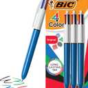 BIC 4-Color Original Retractable Ballpoint Pen with 1.0 mm Medium Point, 3-Count in Assorted Ink