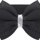 Women's Elastic Bow Belt Wide Rhinestone Stretch Belts Ladies Waist Accessories for Dress Jeans
