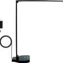 LED Desk Lamp Dimmable Table Lamp Reading Lamp with USB Charging Port, 5 Lighting Modes, Sensitive Control, 30/60 Minutes Timer (Black)