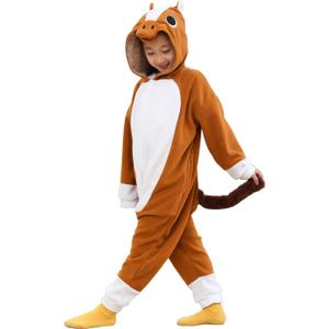 Kids Animal Onesie,One Piece Halloween Cosplay Costume Sleepwear (6 Years, Brown Horse)
