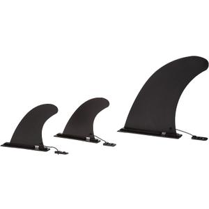 Retrospec Replacement Fins for Inflatable Paddle Board - Essential SUP Accessories Set of 3 - Removable Black Fins for Precise Steering in All Waters - Compatible with Weekender & Yogi iSUP
