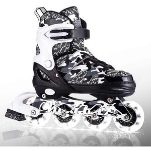 Kuxuan Boys Adjustable Inline Skates with Light up Wheels, Fun Illuminating Skates for Kids Girls Youth 28-31