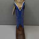 Ariat Men's Ringer Western Boot (8 Wide, Bright Blue Patent/Tobacco Toffee)