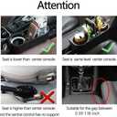 Heart Horse Cup Holder Portable Multifunction Vehicle Seat Cup Cell Phone Drinks Holder Box Car Interior Organizer (Black)