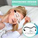 Kingdder 2 Pcs Eye Shield Clear Eye Shield for Sleeping Protective Goggles with Adjustable Strap and Soft Padding, Sensitivity of The Eyes to Light, Storage Bag