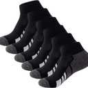 Sock Amazing 6 Pairs Men's Socks Low Cut Ankle Sock Cushion Non Slip No Show Breathable Running Socks for Cycling Fitness (10-13, Black)
