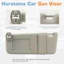 Driver Left Side Sun Visor with Light and Sunroof, Beige Sunvisor for Toyota Venza 2009 2010 2011 2012 2013 2014 2015 2016, Replacement 74320-0T021-A1