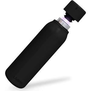 UV self-Cleaning and Water-Purifying Bottle TT-B02-18.6 Ounce Insulated Rechargeable Stainless-Steel Tumbler with Safety Lock Prevents Accidental Exposure Ideal for Outdoor and Emergency use (Black Noir)